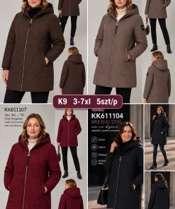 Kurtki damskie,size 3-7xl,Paczka 5szt,1kolor