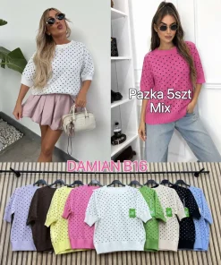 Swetry damskie,size uni,paczka 5szt,mix kolor