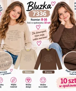 Bluzki DZIECIĘCA,size 8-16lat,Paczka 10szt ,mix kolor