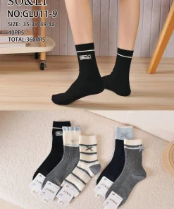 Skarpety Damskie,size 35-42,paczka 40szt,mix kolor