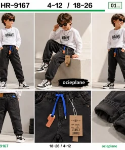 Spodnie JEANSY DZIECIĘCA,size 4-12lat,Paczka 5szt ,1kolor