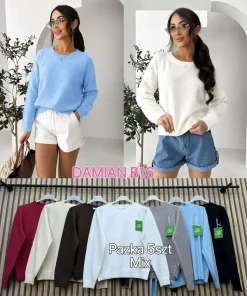 Swetry Damskie WŁOSKA,Size uni,paczka 6szt, mix kolor