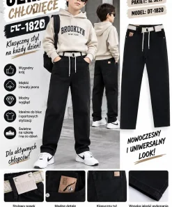 Spodnie JEANSY DZIECIĘCE, size 6-16lat,paczka 12szt,1kolor