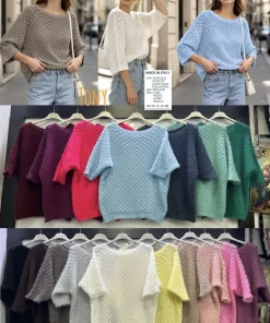 Swetry Damskie WŁOSKA,Size uni,paczka 6szt, mix kolor