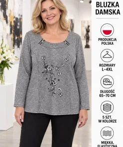 Bluzy damskie,size l-4xl,Paczka 5szt,1 kolor