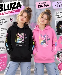 Bluzy DZIECIĘCA,size 134-164,Paczka 12szt,mix kolor