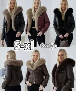Kurtki skórzane damskie,size s-xl,paczka 5szt,1kolor