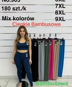 Leginsy Damskie,size 6x-9xl,paczka 12szt,mix kolor
