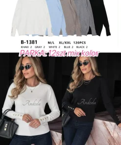 Swetry Damskie TURECKA,Size uni,paczka 6szt, mix kolor