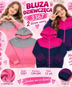 Bluzy DZIECIĘCA,size 134-164,paczka 12szt,mix kolor