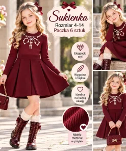 Sukienki DZIECIĘCA,size 4-14lat,paczka 6szt,1kolor