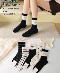Skarpety Damskie,size 35-42,paczka 40szt,mix kolor