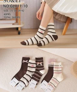 Skarpety Damskie,size 35-42,paczka 40szt,mix kolor