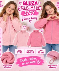 Bluzy DZIECIĘCA,size 98-128,paczka 12szt,mix kolor