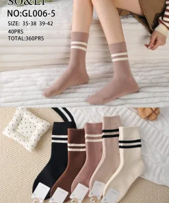 Skarpety Damskie,size 35-42,paczka 40szt,mix kolor