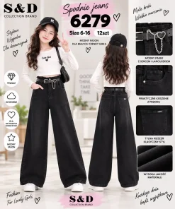 Spodnie JEANSY DZIECIĘCE, size 6-16lat,paczka 12szt,1kolor