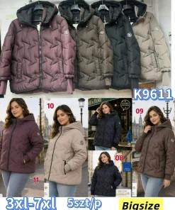 Kurtki Damskie,size 3-7xl,paczka 5szt,1kolor