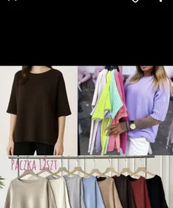 Swetry damskie ,size uni,Paczka 12szt ,mix kolor