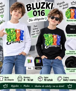 Bluzki DZIECIĘCA,size 8-16lat,paczka 10szt,mix kolor