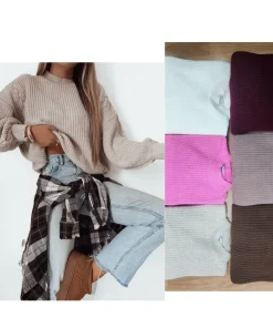 Swetry Damskie,size uni,Paczka 6szt,mix kolor