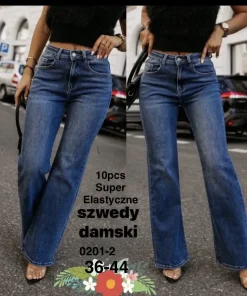 Jeansy Damskie,size 36-44,Paczka 10szt ,1kolor