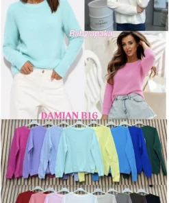 Swetry Damskie WŁOSKA,Size uni,paczka 6szt, mix kolor