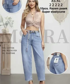 Jeansy Damskie,size xs-xl,Paczka 10szt ,1kolor
