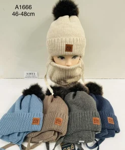 Komplet czapka DZIECIĘCA ,paczka 10szt,mix kolor