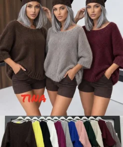 Swetry damskie,size uni,paczka 6szt,mix kolor