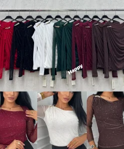 Bluzki Damskie WŁOSKA,Size uni,paczka 6szt, mix kolor