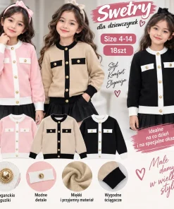 Swetry DZIECIĘCA,size 4-14lat,Paczka 18szt,mix kolor