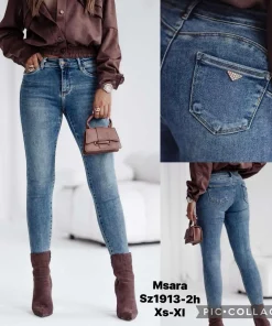 Jeansy Damskie,size xs-xl,Paczka 12szt,1kolor