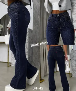 Jeansy Damskie,size 34-42,Paczka 12szt,1kolor