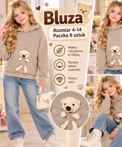 Bluzy DZIECIĘCA,size 4-14lat,paczka 6szt,1kolor