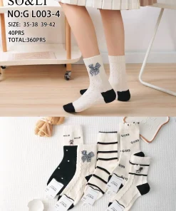 Skarpety Damskie,size 35-42,Paczka 40szt,mix kolor
