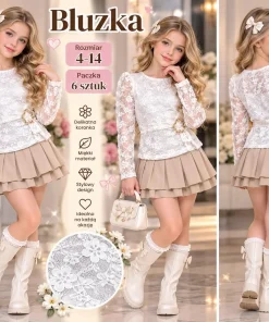 Bluzki DZIECIĘCE,size 4-14lat,Paczka 6szt,1kolor