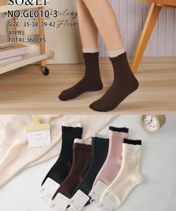 Skarpety Damskie,size 35-42,paczka 40szt,mix kolor