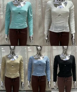 Bluzki Damskie WŁOSKA,Size uni,paczka 6szt, mix kolor