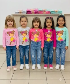 Bluzki DZIECIĘCA,size 1-5lat,Paczka 5szt ,1 kolor