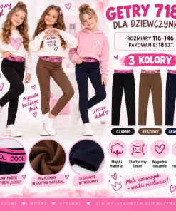 Legginsy DZIECIĘCA,size 116-146,paczka 18szt,mix kolor