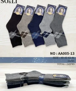 Skarpety MĘSKIE,size 40-46,Paczka 24szt ,mix kolor