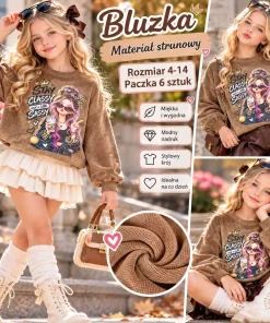 Bluzy DZIECIĘCA,size 4-14lat,paczka 6szt,1kolor