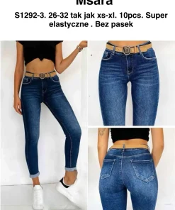 Jeansy Damskie,size xs-xl,paczka 10szt,1kolor