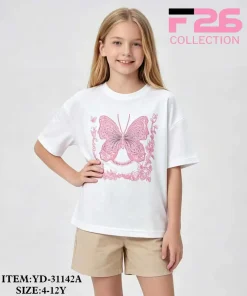 Bluzki DZIECIĘCA,size 4-12lat,paczka 5szt,1kolor