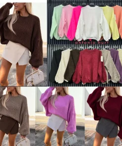 Swetry damskie,size uni,paczka 6szt,mix kolor