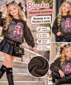 Bluzy DZIECIĘCA,size 4-14lat,paczka 6szt,1kolor