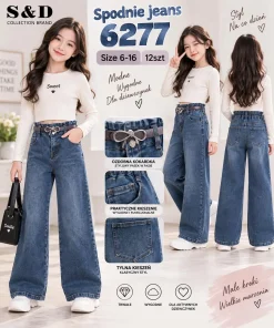 Spodnie JEANSY DZIECIĘCE, size 6-16lat,paczka 12szt,1 kolor
