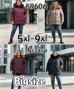 Kurtki damskie,size 5-9xl,Paczka 5szt,1kolor