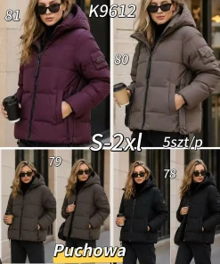 Kurtki damskie,Size s-2xl,paczka 5szt, 1kolor