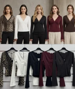 Bluzki Damskie WŁOSKA,Size uni,paczka 6szt, mix kolor